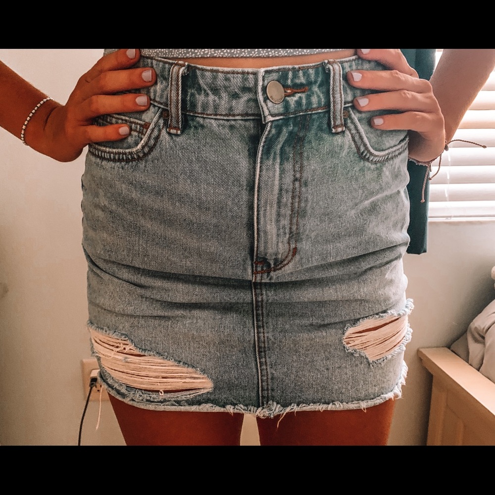 Billabong x Sincerely Jules Take Risk Denim Skirt